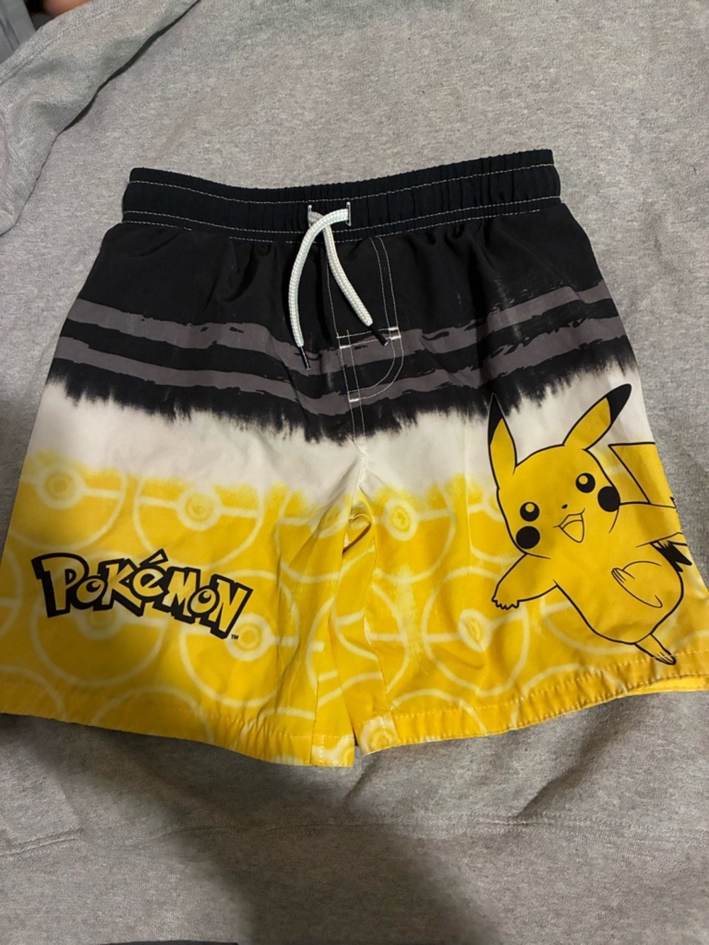 Pokemon Yellow & Black Pikachu Boys Swim Trunks